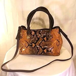 🔥 NWOT Cole Haan Leather Snakeskin Shoulder Bag